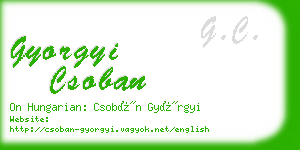 gyorgyi csoban business card